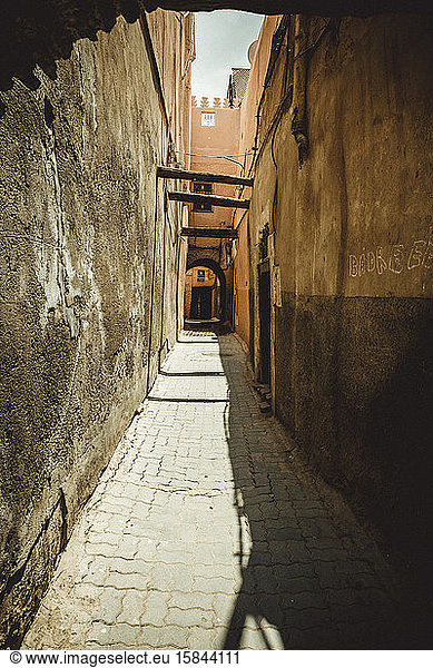 Medina and zoco detail streets in Marrakesh