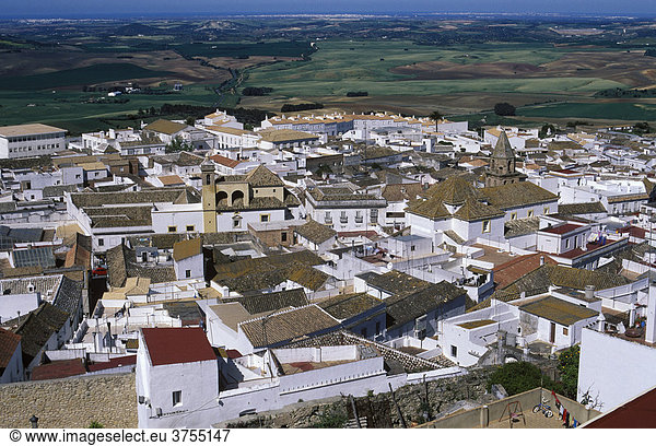 Medina Sidonia  Blick von Burg nach C·diz  Provinz CadÌz  Andalusien  Spanien