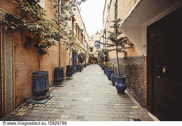 Medina und Zoco Detail Straßen in Marrakesch