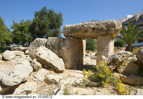 Megalith in der St. Pauls Bay,  Malta,  Europa