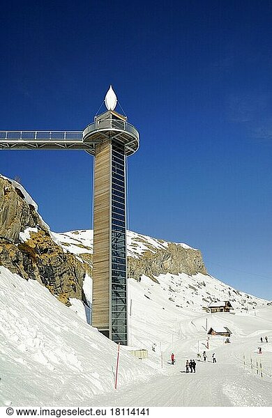 Melchsee-Frutt  panorama lift in Melchsee-Frutt  skiing area in the Swiss Alps  Canton Obwalden  Switzerland  Europe