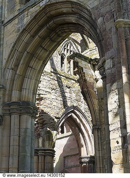 Melrose Abbey in the Scottish Borders. Europe  Central europe  Great Britain  Scotland  june