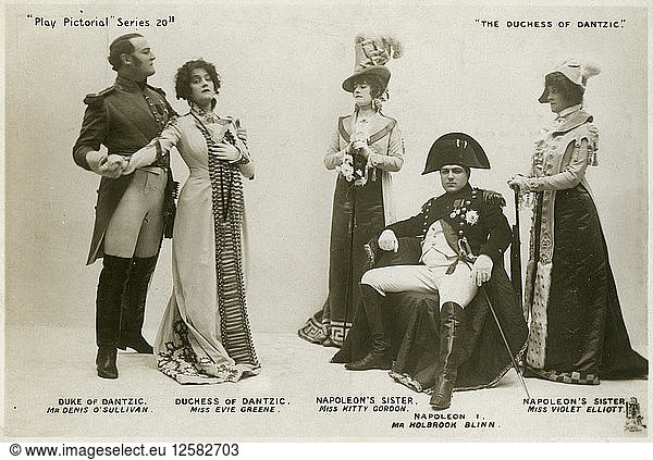 Members of the cast of The Duchess of Dantzic  c1903.Artist: Tuck and Sons
