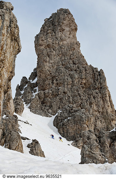 Men on a ski tour