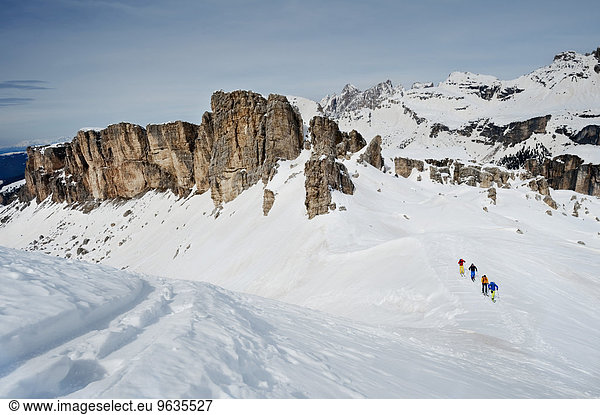 Men on a ski tour