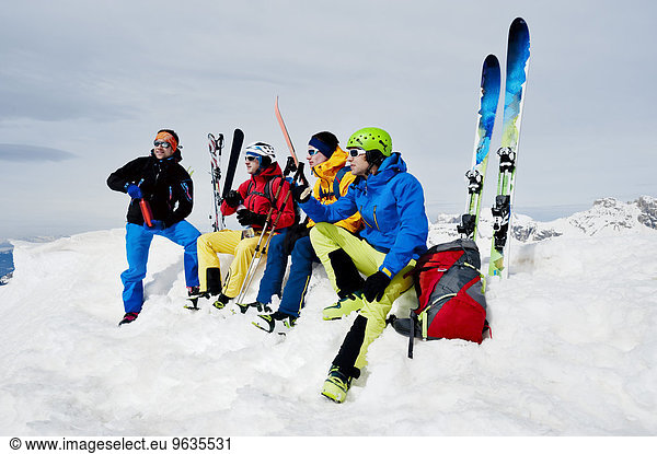 Men on a ski tour