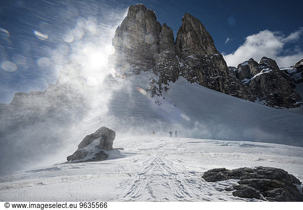 Men on a ski tour