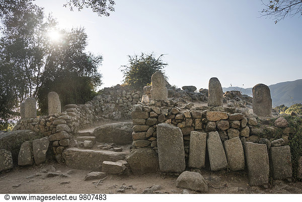 Menhirstatuen  Megalithkultur  Filitosa  Korsika  Frankreich  Europa