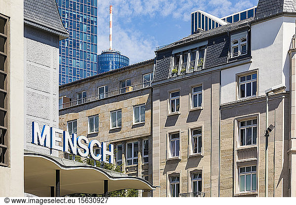 MENSCH building in city  Frankfurt  Hesse  Germany