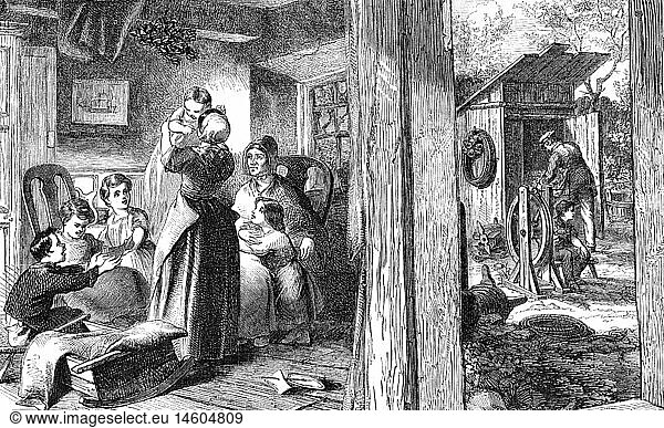 Menschen hist.  Familie  Seiler und seine Familie  Xylografie  1865 Menschen hist., Familie, Seiler und seine Familie, Xylografie, 1865,