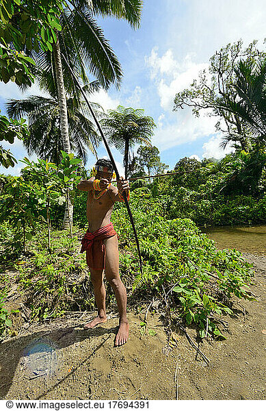 Mentawai hunter Siberut  Mentawai  Indonesia