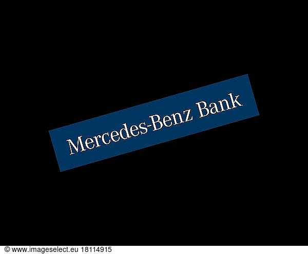 Mercedes Benz Bank  gedrehtes Logo  Schwarzer Hintergrund