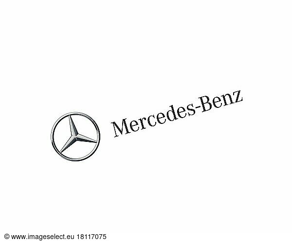 Mercedes Benz  gedrehtes Logo  Weißer Hintergrund