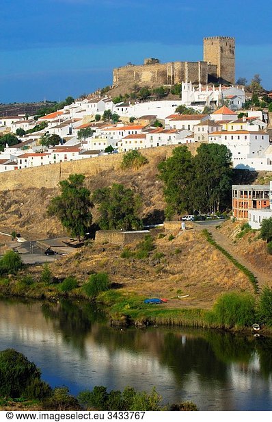Mertola Castle and Guadiana River  Baixo Alentejo  Portugal