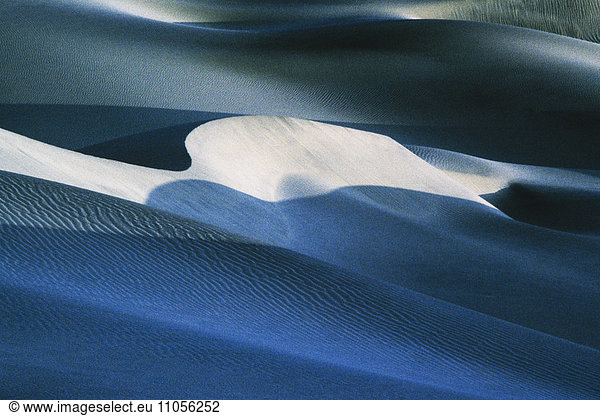Mesquite flache Sanddünen in der Morgendämmerung.