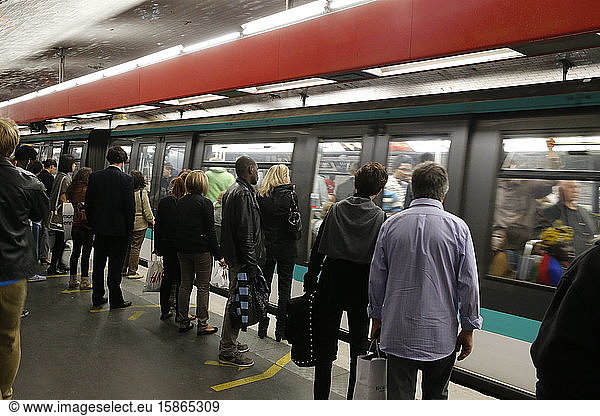 Metrostation Paris  Paris  Frankreich  Europa