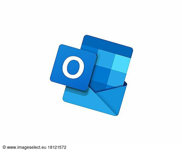 Microsoft Outlook  rotated logo  white background B