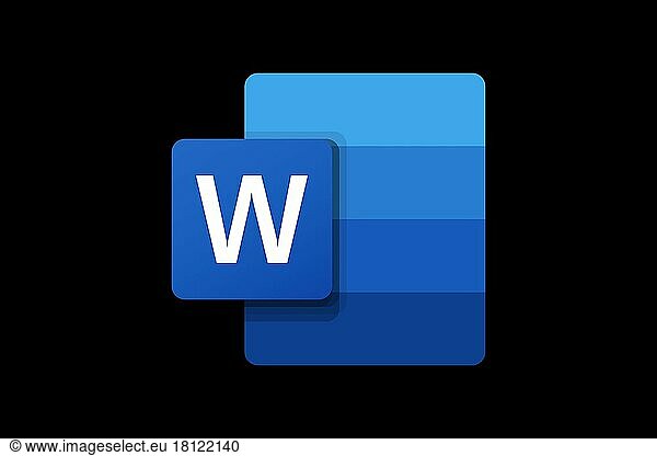Microsoft Word  Logo  Schwarzer Hintergrund