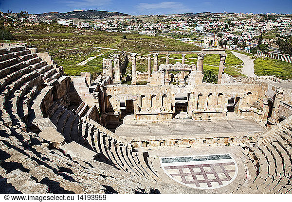 Middle East Jordan Jerah a great and well conserved Graeco-Roman city