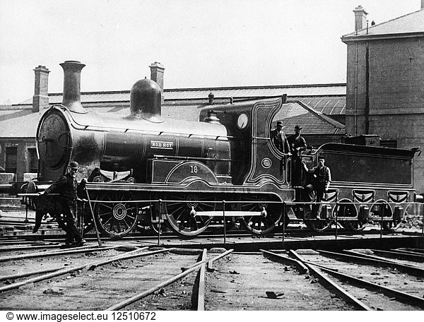 Midlands and Great Western Railway (Irland) 2-4-0-Lokomotive Rob Roy  1873. Künstler: Unbekannt