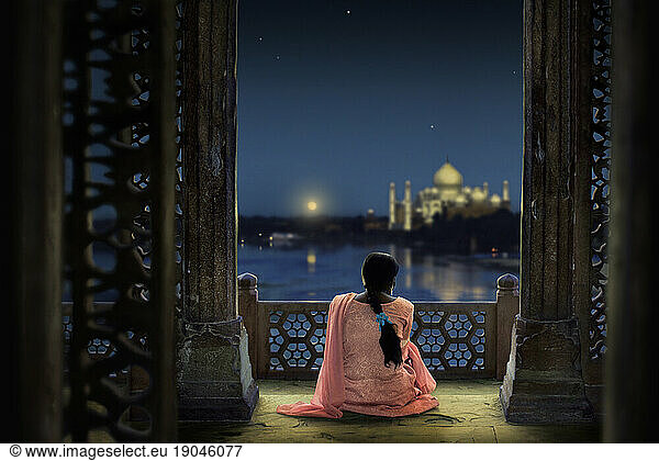 Midnight at the Taj Mahal  Agra  India.