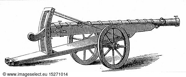 military  artillery  gun  Burgundian serpentine in the period of the duke Charles of the bold  circa 1470