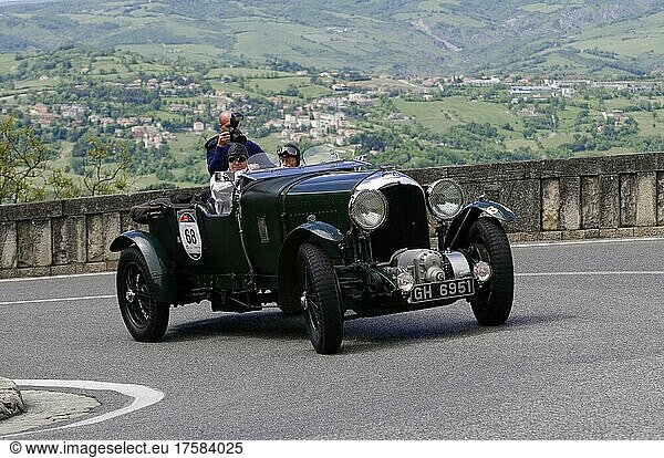 Mille Miglia 2014  No. 68 Bentley 4  5 Litre S. C Year 1930 Vintage Car Race. San Marino  Italy  Europe