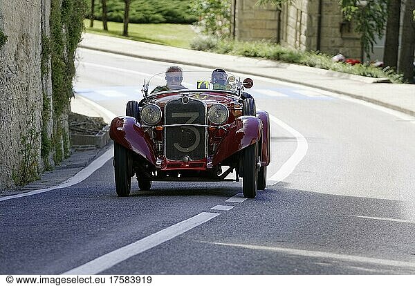 Mille Miglia 2014  No. 71 FIAT 514 CA spider sport built in 1931 Vintage car race. San Marino  Italy  Europe