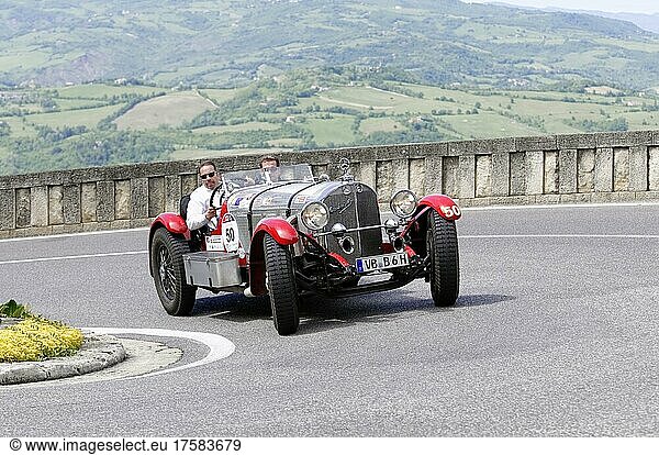 Mille Miglia 2014  No. 50 Mercedes-Benz 710 SSK built in 1929 Vintage car race. San Marino  Italy  Europe