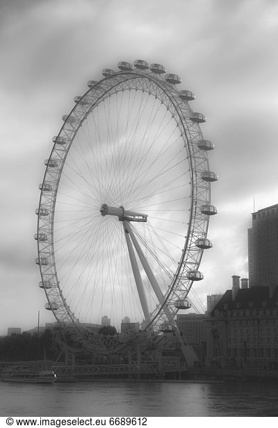Millennium Wheel  Themse  London  England  Großbritannien  Europa