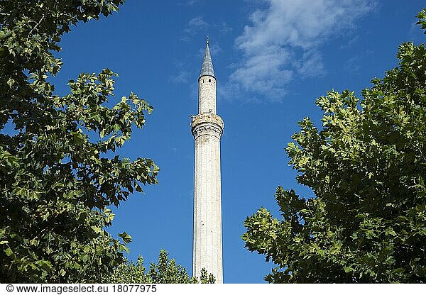 Minarett der Sinan-Pascha-Moschee  Prizren  Republik Kosovo  Balkan
