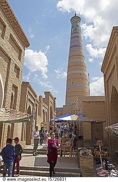 Minarett Islam Khodja  Ichan Qal??  Altstadt von Chiwa  Provinz Xorazm  Usbekistan  Asien