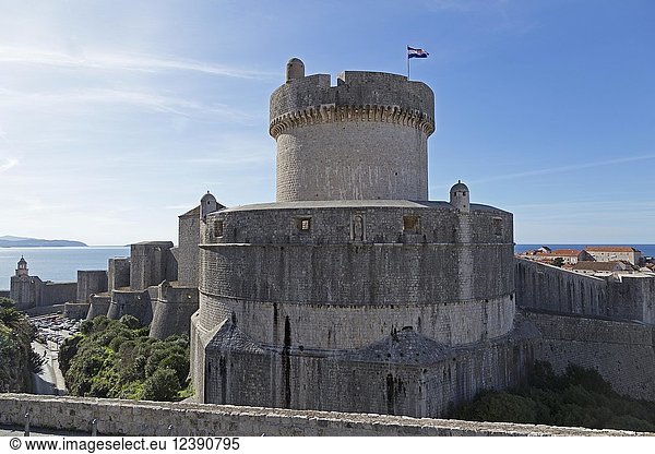 Minceta Fort  Stadtmauer  Altstadt  Dubrovnik  Kroatien  Europa