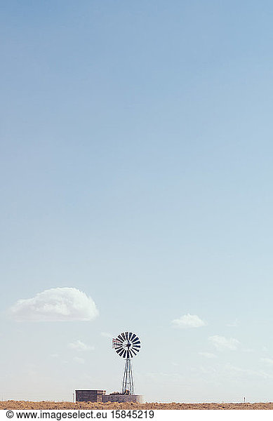 Minimalist shot of a windmill