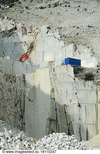 Mining of marble  quarry  Carrara  Italy  Europe