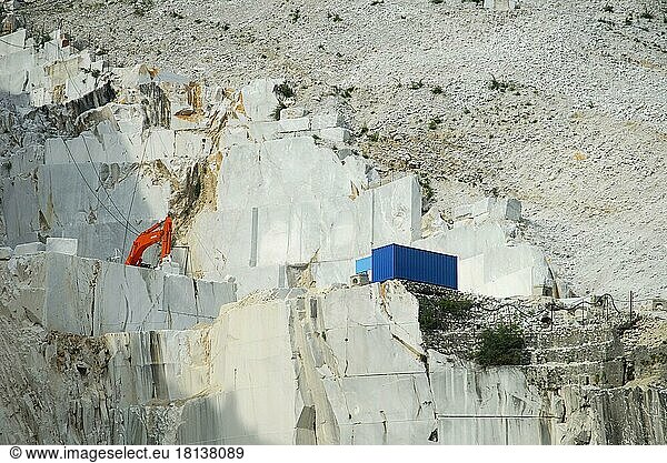 Mining of marble  quarry  Carrara  Italy  Europe