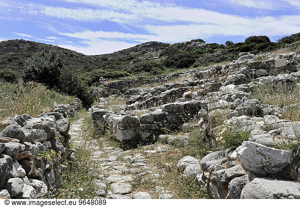 Minoische Siedlung  archäologische Ausgrabungen  Gourniá  Kreta  Griechenland  Europa