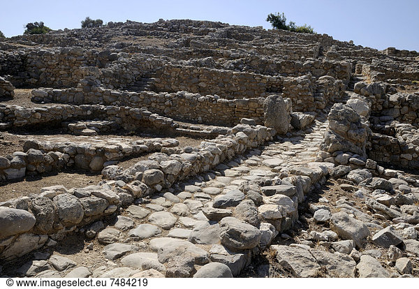 Minoische Siedlung Gourniß  Archäologische Ausgrabung  Kreta  Griechenland  Europa