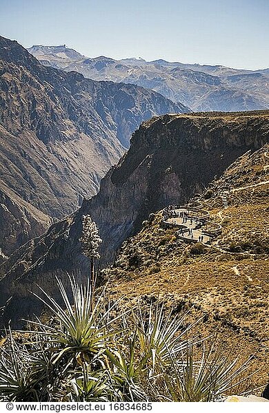 Mirador Cruz del Condor (Kondor-Aussichtspunkt) in der Nähe des Colca Canyon  Peru