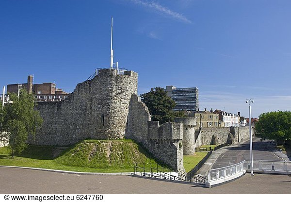 Mittelalter  Europa  Wand  Großbritannien  Großstadt  Turm  England  Hampshire  alt  Southampton