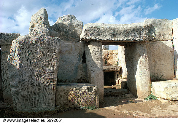 MNA Jora (Mnajdra) Tempel  UNESCO World Heritage Site  Malta  Mittelmeer  Europa