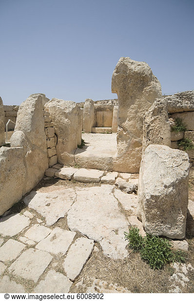 Mnajdra  konstruiert ein Megalithische Tempel am Ende des dritten Jahrtausends BC  UNESCO-Weltkulturerbe  Malta  Europa
