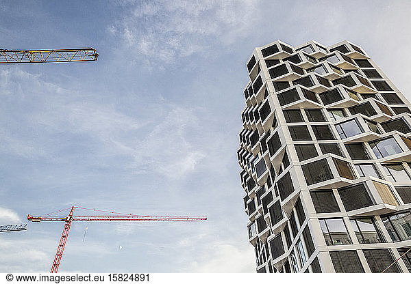 Modern high-rise residential building in Munich  Germany