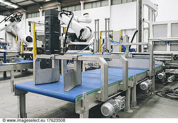 Modern machinery in manufacturing factory