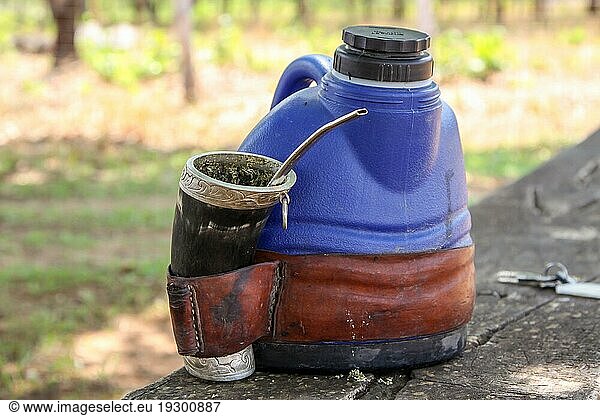Moderne Yerba Mate Kalebasse zum Mitnehmen  Brasilien  Südamerika