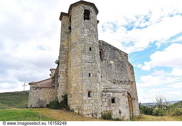 Monasterio de Rodilla  Kirche Santa Marina (romanisch 12. Jahrhundert und gotisch). La Bureba  Provinz Burgos  Kastilien und Leon  Spanien.