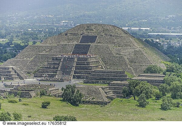 Mondpyramide Piramide de la Luna  Ruinenstadt Teotihuacan  Mexiko  Mittelamerika