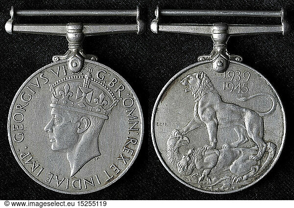 money / finance  coins  British War Medal (1939-1945)