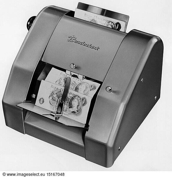 money / finances  engine  banknote counting machine Bandacheck  1961
