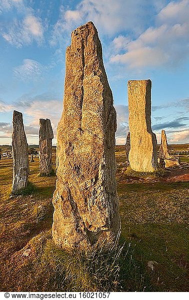 Monolith von Calanais Neolithischer Stehender Stein (Tursachan Chalanais)   Isle of Lewis  Äußere Hebriden  Schottland.